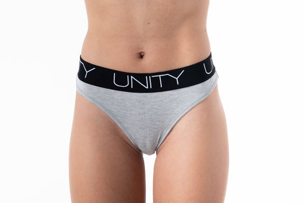 Women's Classic Bamboo Thong - Original Grey - Comfort You Deserve! – Unity  Underwear Co